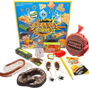 G&eacute;n&eacute;rique Prank Kit, Prank Bag and Joke Box Set, Prank Kit Funny Surprise Prank Stuff, Noise Maker Joke Box Toys for April Fools Day Halloween Holiday Celebration Party Decoration (smeis, neuf)