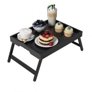 Youpehom Plateau de lit avec pieds pliants, plateau de petit-d&eacute;jeuner en bambou pour cuisine, canap&eacute;, utilis&eacute; comme plateau de petit-d&eacute;jeuner pour ordinateur portable (Youpehom, neuf)