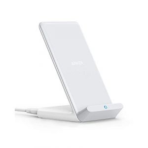 Anker Chargeur Induction iPhone PowerWave Stand 10W, Chargeur sans Fil Rapide Certifié Qi pour Samsung Galaxy S9, Compatible Standard 5W iPhone 16/15 Pro Plus, Mate 20(Chargeur Mural Non Inclus) (AnkerDirect FR, neuf)