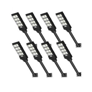 Sararoom 8 Pack 400w Solaire Exterieur Lampadaire-720 LED DéTecteur de Projecteur LED Jardin Lampe avec TéLéCommande 6500k 10000lm Blanc Froid IP65 Impermable Pour Rue Garage Éclairage public (firstpay, neuf)