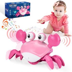 iKidiki Jouet Fille 1 2 3 4 Ans, Crabe Jouet Bebe 1 2 3 4 Ans Cadeau Fille 1 2 3 4 Ans Crabe Qui Marche Bebe Jouet Montessori Bebe 6-12 Mois Jeu Bebe 1 2 Ans Cadeau Bébé 1 2 Ans Jouets Musicaux (BWANGLIAMO SHOP, neuf)