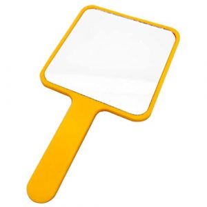 Miroir à main, miroir de maquillage carré, miroir à main, coiffeurs miroir compact, miroir de vanité orange (EnShiShihuayongshangmaoyouxiangongsi, neuf)