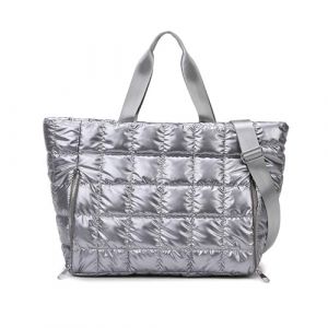 Balakaka Sac a Main Femme 35L avec Bandouliere, 3 en 1 Sac Matelass&eacute; Tote Bag avec une Poche Humide et S&egrave;che, Grande Imperm&eacute;able Sac Cabas Femme pour Voyages Fitness Yoga, Gris du Matin et du Soir (BESTLINK TECHNOLOGY S.R.L., neuf)