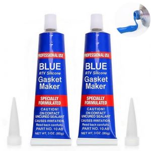 Kiuiom Joint Carter Huile Moteur,Pate a Joint Moteur,Mastic d'&eacute;tanch&eacute;it&eacute; pour Moteur 2PC Pate a Joint Moteur Haute Temperature,Plage de R&eacute;sistance &agrave; la Chaleur de -60℃-320℃ -85g (Blue) (JOPPR, neuf)