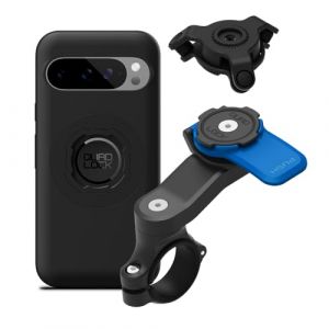 Quad Lock Support T&eacute;l&eacute;phone pour Guidon de Moto avec Amortisseur de Vibrations et Coque MAG pour Pixel 9/9 Pro (Quad Lock EU, neuf)
