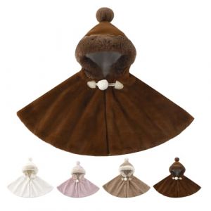 Mayoii Poncho B&eacute;b&eacute; Voiture Hiver, Cape Manteau B&eacute;b&eacute; Fille Gar&ccedil;on en Fausse Fourrure de Lapin Douce, Couverture Chaude pour Si&egrave;ge Auto, Cape B&eacute;b&eacute; 0-3 Ans (brun) (Mayoii, neuf)