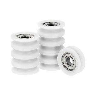 Kozelo 10pcs U608ZZ Nylon Rainure en U Bille Roulement - [8x30x10mm] Blindé Poulie Roue Roulement Roulement pour Rail Rail Système Emploi, Chrome Acier, ABEC1 (kozelo, neuf)