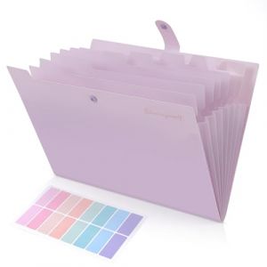 SKYDUE Trieur Document, Trieur 8 Compartiments A4, Dossier Rangement Documents Avec L'étiquettes, Rangement Papier/Pochette Document Pour Bureau, Maison, École(Mauve pastel) (SKYDUE-EU, neuf)