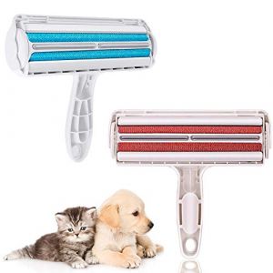 Brosse Ramasse Enlève Poils, NALCY 2 Pcs Brosse Anti Poils Animaux Chat Chien, Rouleau à Poils d'animaux, Brosse de Nettoyage Magique Réutilisable pour Coussin, Canapé, Voiture, Lit (ssssushangmao, neuf)