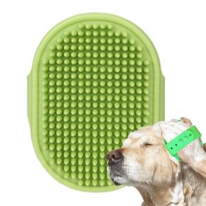 Duroecsain Scrubber Scrubber pour chien pour le bain, pour animaux de compagnie à poils courts | Scrubber avec pinceau de shampooing en caoutchouc, outils de massage confortables et sûrs pour chatons (zhrnfm, neuf)