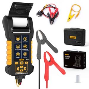 AUTOOL Testeur Batterie Voiture 20-2000CCA, 12V 24V Testeur de Batterie et Alternateur Professionnel Analyseur de Batterie de D&eacute;marrage avec Imprimante Int&eacute;gr&eacute;e pour Auto Moto Bateau (AUTOOL OFFICIAL, neuf)