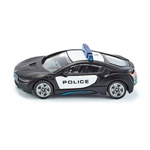 siku 1533, BMW i8 Voiture de Police Am&eacute;ricaine, M&eacute;tal/plastique, Noir/Blanc, Polyvalente, V&eacute;hicule-jouet pour enfants (Coffre-aux-jouets, neuf)