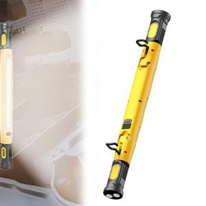 Lampe de travail magn&eacute;tique 5200 mAh rechargeable, barre lumineuse LED avec crochets sans fil sous le capot pour m&eacute;canicien/r&eacute;paration de voiture/garage, camping, bricolage, atelier (hingbuteek, neuf)