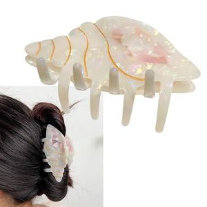 Pince &Agrave; Cheveux Coquillage, Pince &Agrave; Griffes En Coquillage En Spirale, Pinces &Agrave; Cheveux En Ac&eacute;tate, Pinces &Agrave; Griffes Tendance For Femmes - For Cheveux Boucl&eacute;s Et Raides(Light Pink 9cm) (relaguntang, neuf)
