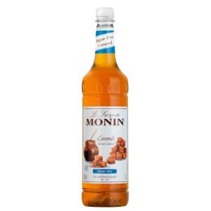 MONIN Sirop de qualité supérieure sans sucre au caramel 1L pour café et cocktails. Arômes et colorants 100 % naturels, adaptés aux végétaliens, sans allergènes. Sirop de café sans sucre (The Marvellous Group, neuf)