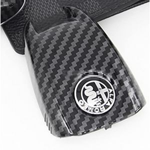 NICKAL Coque de cl&eacute; en Fiber de Carbone pour Alfa Romeo Giulia Stelvio Coque de cl&eacute; Porte-cl&eacute;s 3D Accessoires de Couverture de Protection de cl&eacute; de Voiture,D Style-A (KNBJKH, neuf)