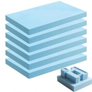LUPATDY Lot de 6 Plaque en Mousse Rigide, Polystyr&egrave;ne Haute Densit&eacute; 40 x 30 x 2 cm, Blocs de Base de Diorama, Plaque de Mousse Haute Densit&eacute; pour Bricolage, Mod&eacute;lisme (Bleu) (LUPATDY-FR, neuf)