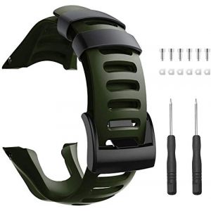 Tyogeephy Compatible avec Suunto Ambit 3 Bracelet, Bande de remplacement pour Suunto Ambit 3 Bracelet&ndash; Premium Watchband pour Suunto Ambit 3 Peak, 3 Sport, 3 Run, 2R, 2S, 2, and 1 (Axcellent, neuf)