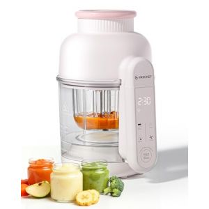 AMZCHEF Robot Cuiseur B&eacute;b&eacute; 6-en-1, Cuiseur Vapeur Mixeur 350 ml &ndash; Cuisson automatique & Hachage, D&eacute;congeler, R&eacute;chauffer &ndash; Commande Tactile, Lame 4 Couches, Sans BPA, Auto-Nettoyage (HomeMap Store, neuf)