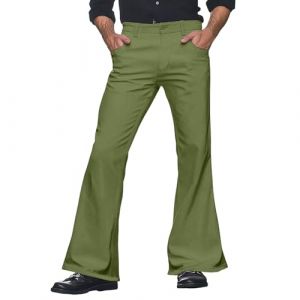 pvucpot Disco Pantalon À Pattes D'éléphant Homme Années 60, Déguisement Pantalon évasé Slim des Années 70, Pantalon à Pattes d'eph, Disco Fever, Carnaval Pantalon Cargo Homme Casual Coupe Ajustée (goodups, neuf)