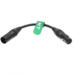 HangTon XLR 4 broches femelle vers XLR 3 broches mâle adaptateur de câble d'alimentation pour batterie ARRI Alexa RED Canon Sony caméra lumière 24 V 20 cm (Hangton Connect, neuf)