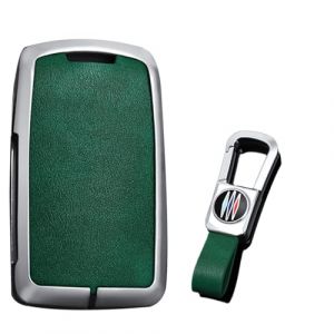 KUNIO Coque de clé de voiture Convient pour Mazda 3 CX30 CX-30 MX-30 CX5 CX-5 MX5 CX3 2019-2023 Coque de protection en métal pour clé porte-clés 3 boutons, B argent vert, 3 Tasten (KUNIO, neuf)
