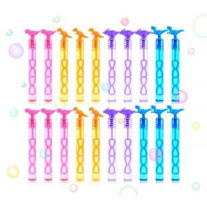 SULOLI 20pcs Dinosaure Bulles de Savon，Mini Tubes de Bulles de Savon-Bâtons à Bulles-Jouets à Bulles pour Anniversaire d'enfant Mariage Halloween Noël et Jeux Exterieur (SULOLI, neuf)