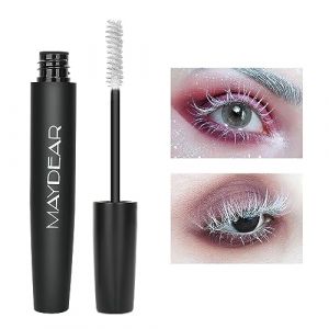 Mascara de couleur étanche Maydear, longue durée, anti-taches, volumineux et charmant, 9 couleurs disponibles – Blanc (DOUSY-FR, neuf)