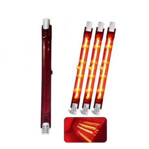 Ampoule Chauffante Infrarouge 300W 118mm, Ampoule Infrarouge Dimmable, Lampe Chauffante Halog&egrave;ne Rubis, Lampe Halog&egrave;ne Quartz pour Chauffage Heatmaster U3, 240V Tubes R7s 300Lm, 10mm &Oslash;, Paquet de 4 (JHKEJI, neuf)