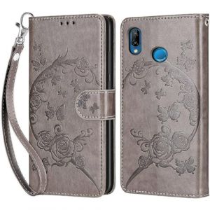 Coque pour Huawei P20 Lite, Housse Etui Portefeuille Cuir Multifonction, Fermeture Magn&eacute;tique &agrave; Clapet Anti-Choc Compatible avec Coque Huawei P20 Lite Book - Gris (KENHONER, neuf)