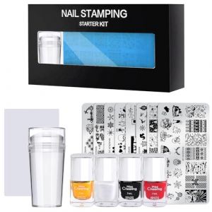 Plaques de tampons pour nail art - Motif Père Noël - Bonhomme de neige - Pour imprimer des pochoirs à ongles (TengJingQi, neuf)