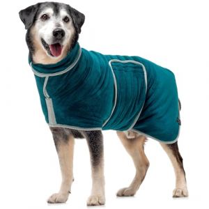 Lucky Paws® Peignoir Chien - Peignoir pour Chien à Double Couche - Peignoir Chien Super absorbante et Serviette pour Chien Ultra Douce en Un Seul Accessoire Chien Luxueux (XXXL, Bleu Sarcelle) (Lucky Paws, neuf)