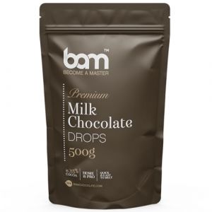 BAM Premium Milk Chocolate Drops, Callets, Chips for Melting, Home and Pro Baking, 500 grammes (BAM - become a master, neuf)