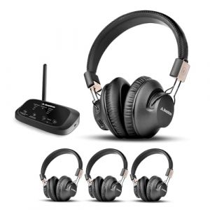 Avantree Quartet 2 - Syst&egrave;me de Casque de Groupe sans Fil Compatible Bluetooth pour TV, &eacute;glise, silencieuse, Faible Latence et Voix claires - Connectez Plusieurs &eacute;couteurs &agrave; Un t&eacute;l&eacute;phone, PC, TV (AvantreeDirect, neuf)