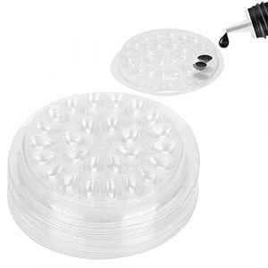 Norhogo Lot de 50 pots de colle &agrave; cils jetables en plastique pour joints en forme de fleur pour extensions de faux cils avec 27 outils de maquillage ondul&eacute;s (lizhongbang, neuf)