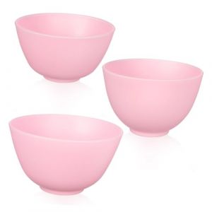 POPETPOP 3pi&egrave;ces Bols Silicone Solide Pour Masque Facial Et &Eacute;pices Diff&eacute;rentes Pour Soins Maison Et Salon De Beaut&eacute; (Denneyas, neuf)