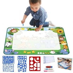 Tapis Dessin Enfant, Tapis Dessin Eau Bebe, Tapis Magique De Griffonnage De L'eau Avec 3 Stylos Magiques, Planche De Tapis De Dessin De L'eau Des Enfant Pour Gar&ccedil;ons Et Filles 80x60cm (Qinsyit, neuf)