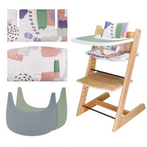 for Stokke Coussin de chaise haute, doux et confortable pour Stokke Housse de siège bébé avec 2 sets de table pour chaise haute, pour Tripp Trapp Coussin bébé rend bébé assis plus confortable (imprimé (Tengest, neuf)