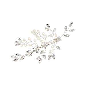 1 Pc épingle à cheveux barrettes pour femmes cheveux strass la commode robe charmes hairpin hair pin accessoire femme hair bow barrette de la mariée coiffure femme alliage Silver Beaupretty (lorianca, neuf)