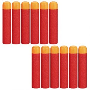 12 Pièces Fléchettes Nerf 9.5cm,Mousse Recharge de Fléchettes Rouge,Darts en Mousse Munitions pour Pistolets Nerf Blaster Pistolet Jouet Enfants,Accessoires Convient N-Strike Elite Mega Série (YIHUAN Official Store, neuf)