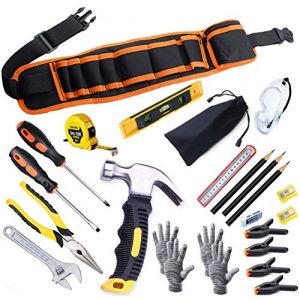 Vrais Outils pour Enfants 25Pcs Kit D'outils R&eacute;els Enfants Ensemble Outils &agrave; Main Enfants,Ceinture D'outil Construction Gar&ccedil;ons Constructeur,Vrai Outils Enfant Bricolage Menuiserie Marteau V&eacute;ritable (PTCCTV PI For You, neuf)