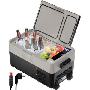 LLIVEKIT Glacière Électrique 30L à Compression - Double Zone (-20°C) | 26L Congélation + 4L Réfrigération | Silencieuse (50dB) avec Roues | 12V/24V Voiture + 230V Maison | Classe E, CE/ROHS (Llivekit, neuf)