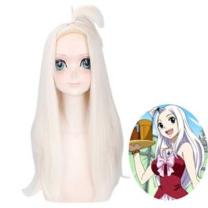 Anime Fairy Tail Mirajane Strauss Wig Cosplay Costume Women Heat Resistant Synthetic Hair Halloween Party Role Play Wigs PL-629 (good stuff A, neuf)