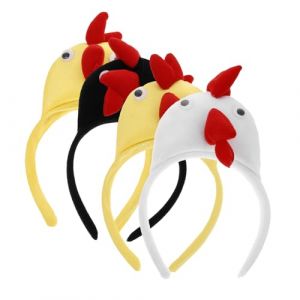 HEMOTON 4pi&egrave;ces Costume De Bandeaux De Poulet D&eacute;corations De F&ecirc;te De Coq Chapeau De Cosplay De Poulet Bandeau De Cheveux De Pour Halloween Et Jeu De R&ocirc;le (Heather Healy, neuf)