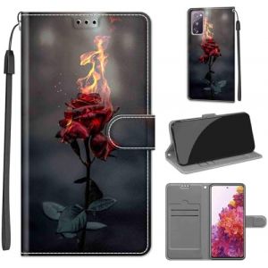Coque pour Samsung Galaxy S20 FE / S20 FE 5G, Housse Etui Portefeuille Cuir Multifonction, Fermeture Magn&eacute;tique &agrave; Clapet Anti-Choc Compatible avec Coque Samsung Galaxy S20 FE Fan Edition - flamme rose (KENHONER, neuf)