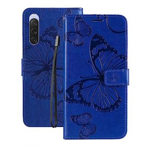 Laybomo Coque pour Sony Xperia 10 V, Etui Cuir pour Sony Xperia 10 V &Eacute;tuis de Ceinture Portefeuille Fente pour Carte, Silicone &Eacute;tuis &agrave; Rabat Housse pour Sony Xperia 10 V, Bleu (Laybomo, neuf)
