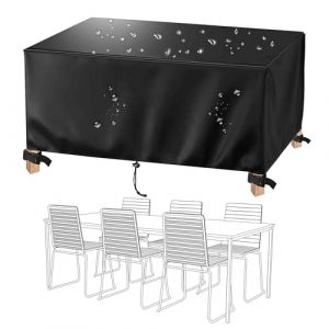 Housse Table Exterieure Bache pour Salon de Jardin, 180x160x70cm/Longueur x Largeur x Hauteur Housse de Protection Table Exterieur Rectangulaire, Anti-d&eacute;chirure et Anti-UV Antipoussi&egrave;re, Impermeable (YouZheng, neuf)