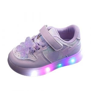 Baskets Mode Fille Légères - Baskets de Marche LED LED Lumineuse pour Filles Deux Roues Skateboard Basket Clignotantes Garçons Bébés Filles pour Garçons et Filles Cadeau (Haoyeou, neuf)