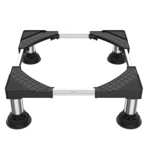 DEWEL Support de machine à laver 4 Pieds à Ventouse Socle Lave Linge Charge 250 kg pour Frigo Lave-linge Sèche-linge réglable 45-65 cm (Noir) (bentewu, neuf)