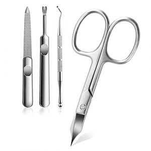 Ciseaux de manucure multifonctions en acier inoxydable pour peaux sèches et ongles d'orteils (LAIQUTONG, neuf)